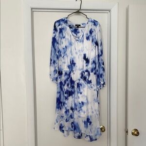 Simply Vera Vera Wang Blue and White Dress